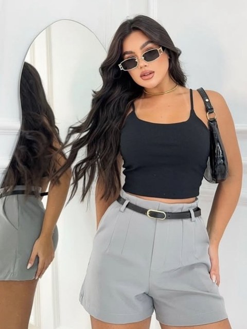 Cropped alça fina