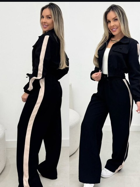 Conjunto De Frio Marrante Listra na Lateral