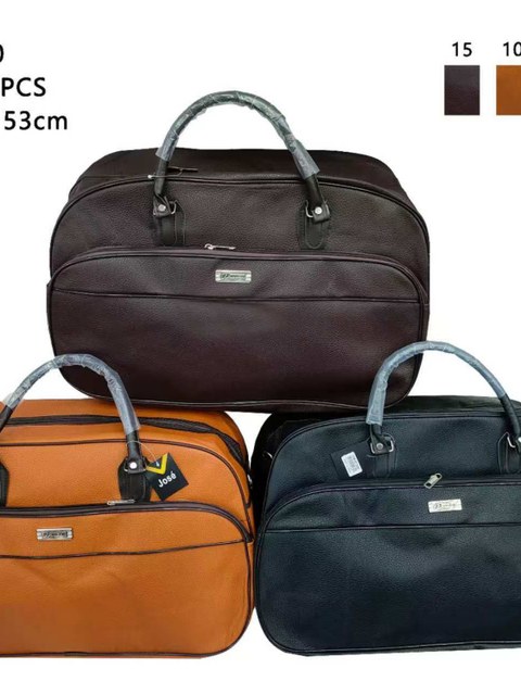 Mala de couro para viagem 2 zíper 10433