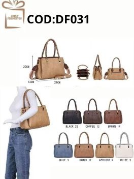 Bolsa Feminina Com Duas Alças Duplas Couro PU-DF031