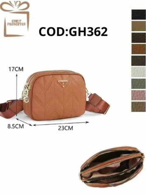 Bolsa Tiracolo Lisa- Alça Larga-GH362