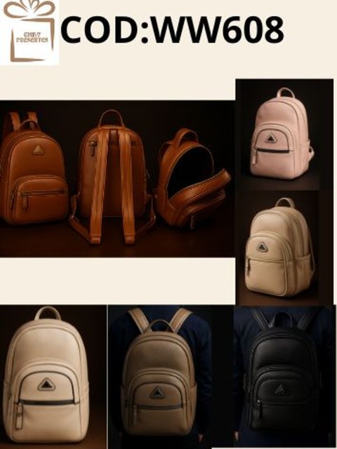 Mochila Casual Grande Couro PU-WW608