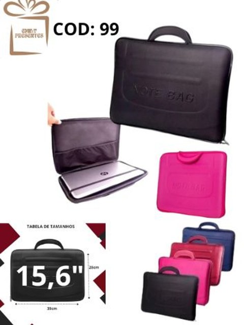 Pasta Capa de Notebook com Alça Lisa-Neoprone Reforçado Anti- Queda -99