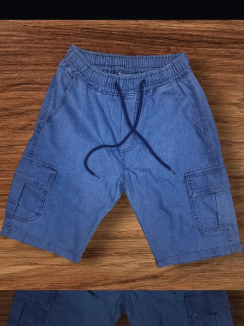 🔵BERMUDA MASCULINA CARGO JEANS 6 BOLSOS🔵