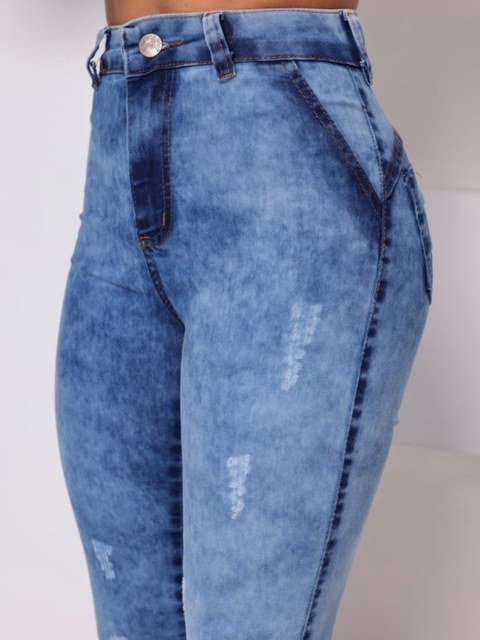 CALCA JEANS FEMININA SKINNY SKY