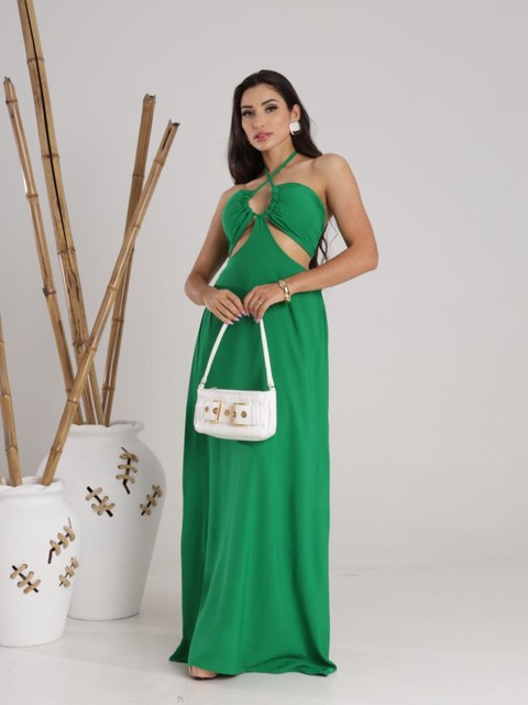 Vestido longo viscolinho