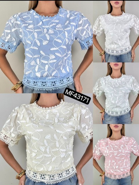 Blusa com bordado MF 43171