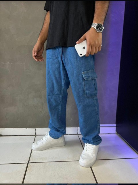 🔵CALÇA MASCULINA CARGO JEANS🔵