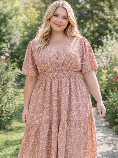 Vestido duna plus size mid