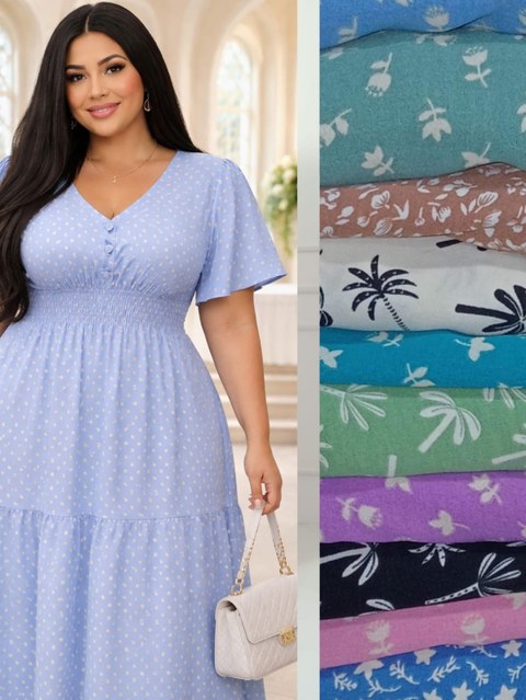 Vestido longo plus size