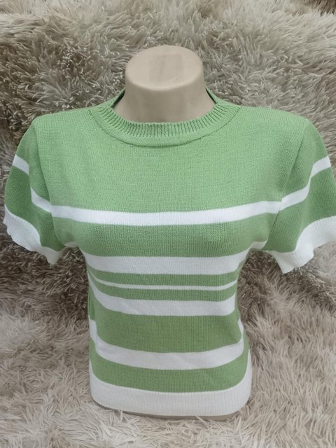 Camiseta Modal Gola Media Listrada