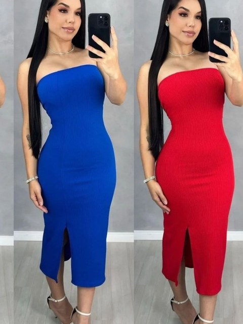 Vestido Tomara que caia Anarruga