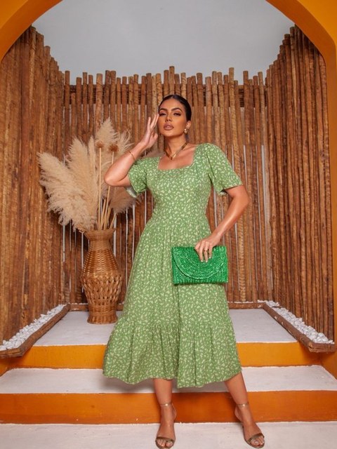 VESTIDO LONGO FLORAL KRMN