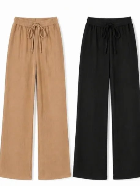 Calça Modal Cintura Alta Com Cordão 0Y-6122