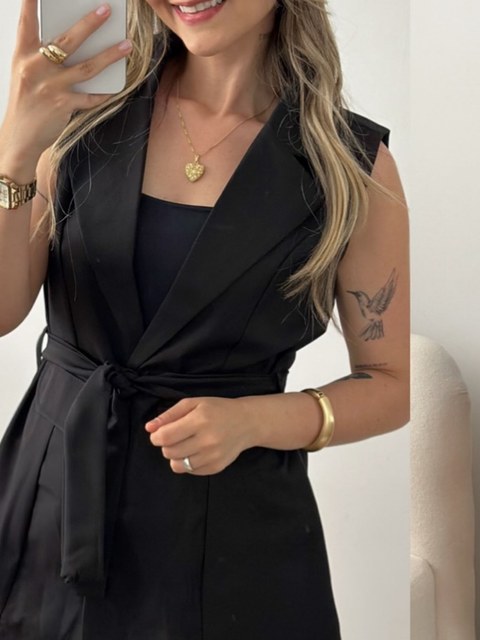 Colete max gola xala feminino