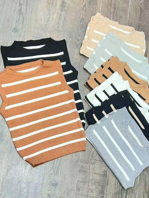 Blusa cropped modal listrada