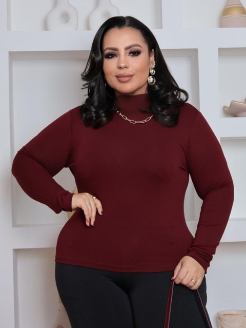 Cacharrel manga longa Plus Size