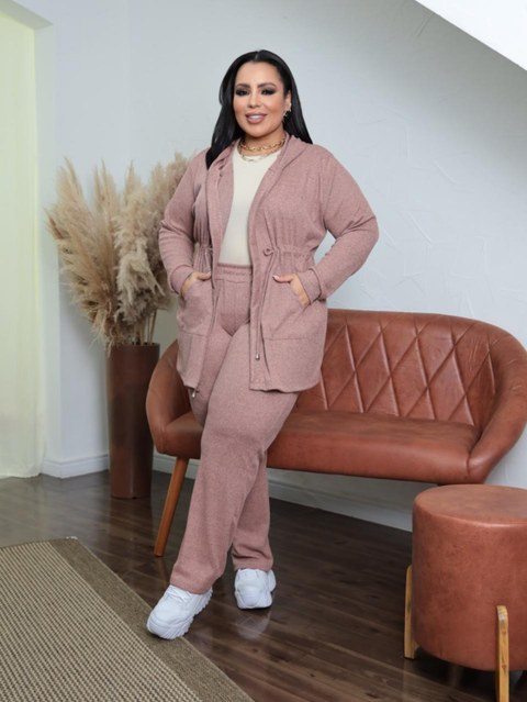 Conjunto parka lanzinha Plus Size