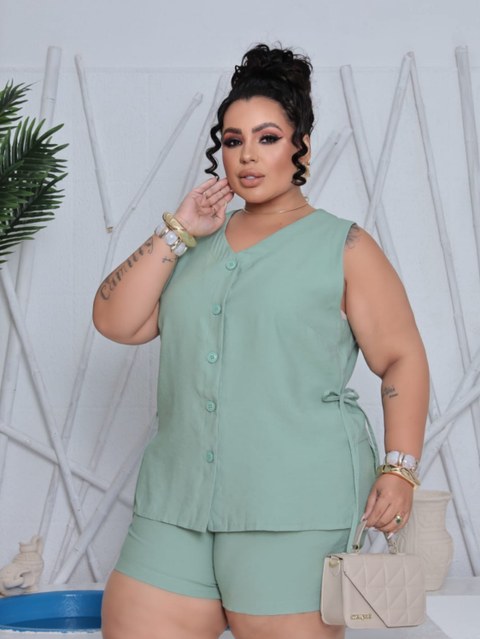 Conjunto shorts Maitê Plus Size