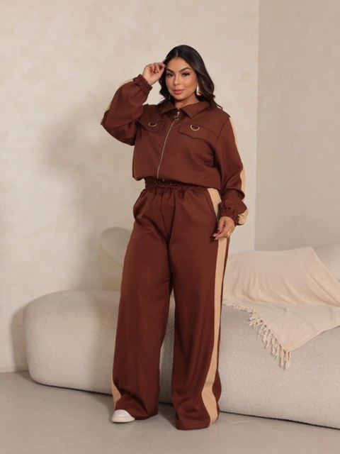 Conjunto bicolor marrant Plus Size