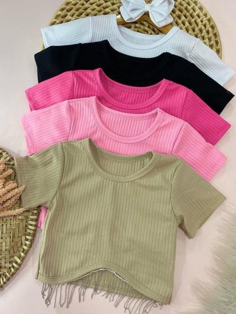 Crooped Canelado com correntes