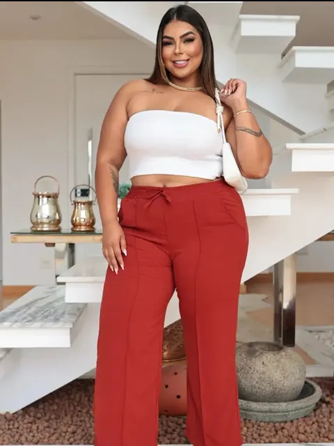 Calça Pantalona Plus Size