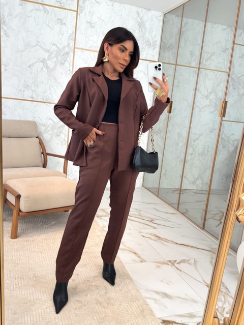 Conjunto  Feminino Blazer + Calça (Reta ou Pantalona)