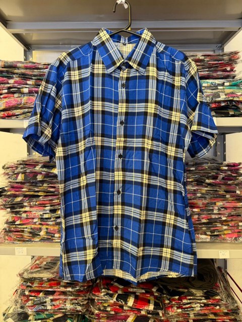 Camisa xadrez manga curta masculina festa junina