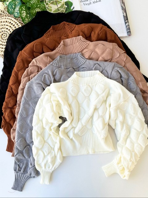 Tricot manga longa outono inverno