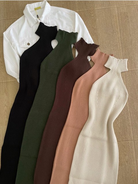 Vestido midi modal