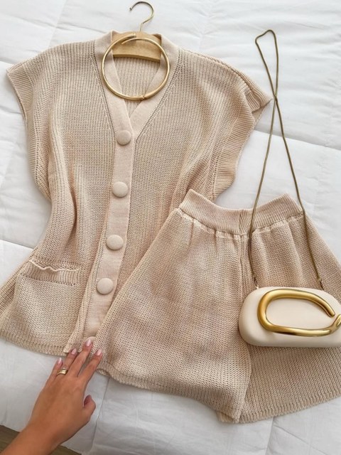 Conjunto colete com short new