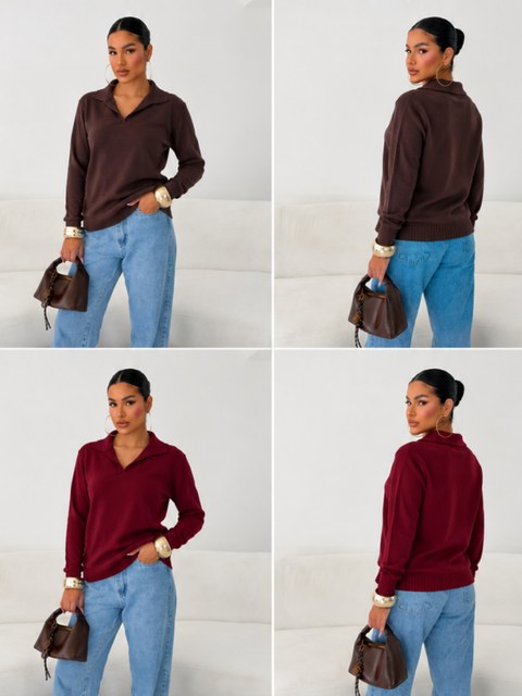 Polo manga longa liso