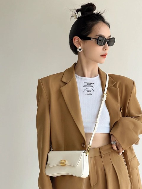 Bolsa com ferro dourado claro F068