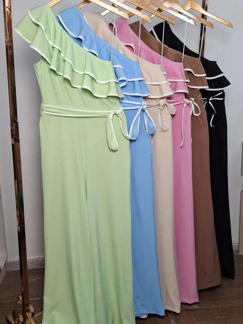 Macacão Bicolor Pantalona 629#
