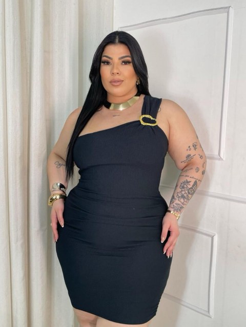 Vestido Nula manga plus size nes