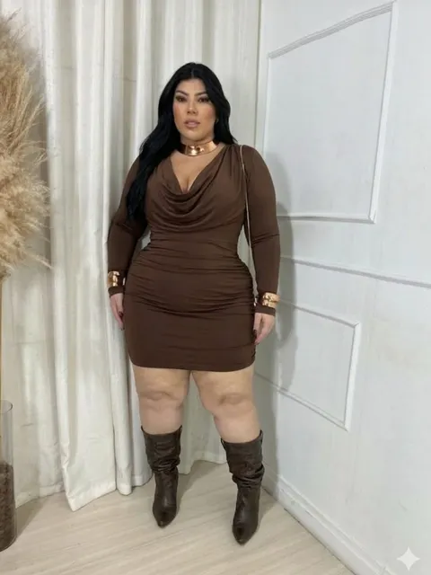 Vestido anabela plus size nes