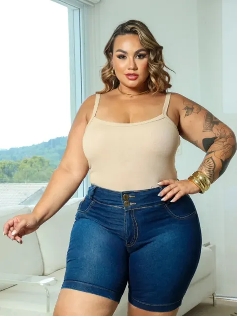 Bermuda jeans plus size