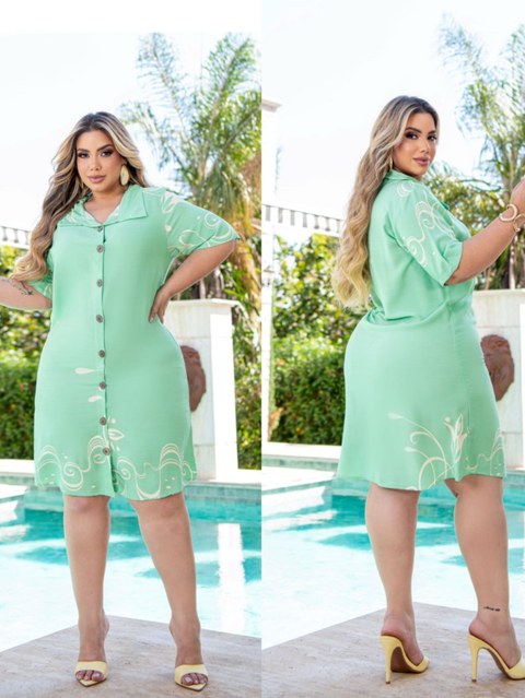 Chemise curta plus size bic