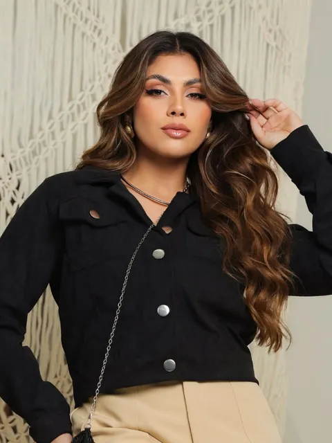 Jaqueta cotelê plus size la