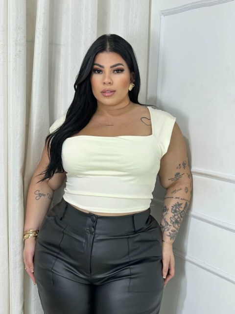Cropped Lilyan plus size MS