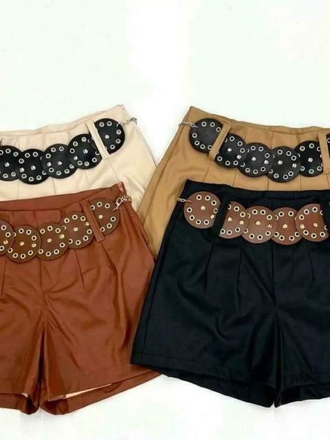 Short courino com cinto