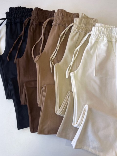 Calça pantalona moletinho moda gringa