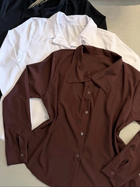 Camisa social viscolinho femenina