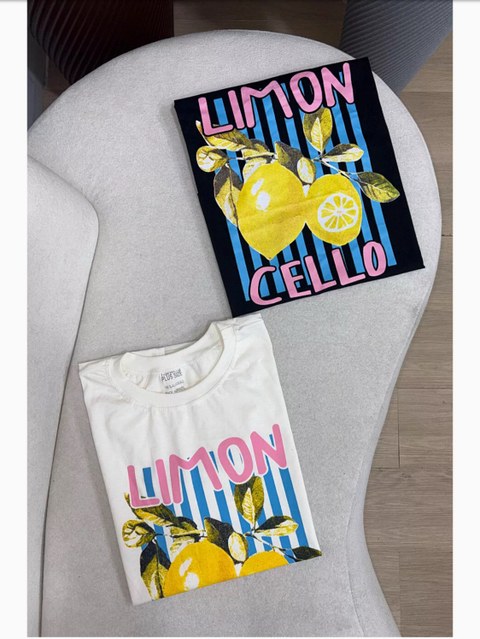 T-shirt limão 100% Algodão veste até G