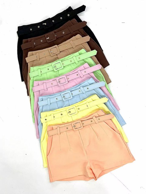 Short alfaiataria com cinto