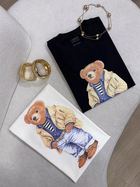T-shirt urso 100% Algodão