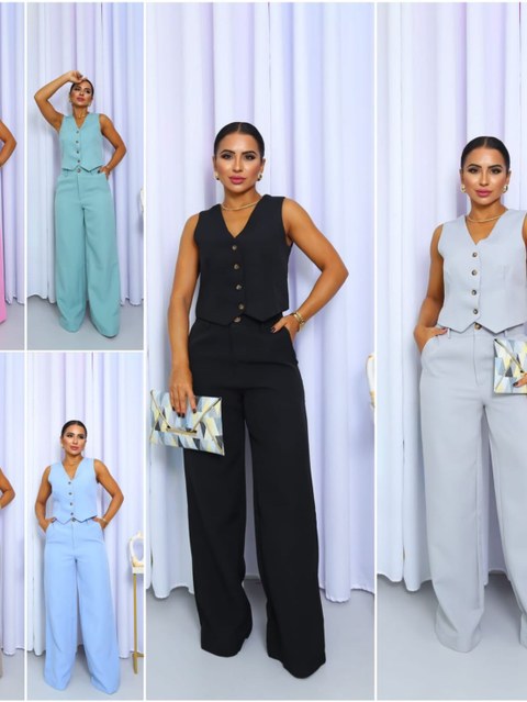 Conjunto alfaiataria calça + blusa