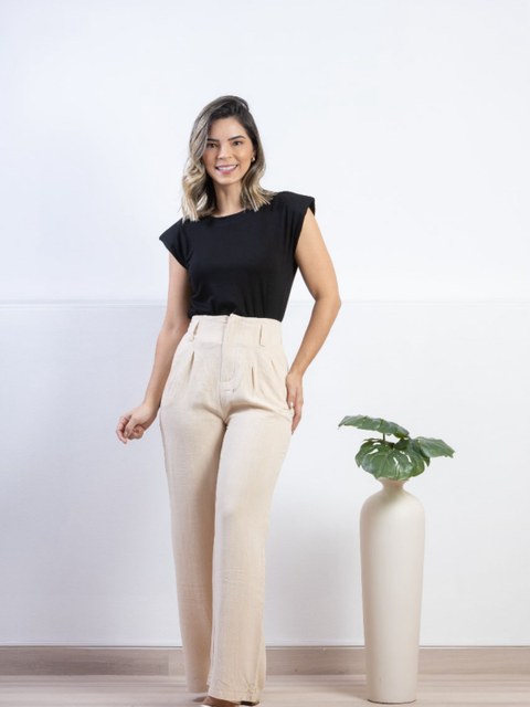 Calça em linho L -105#