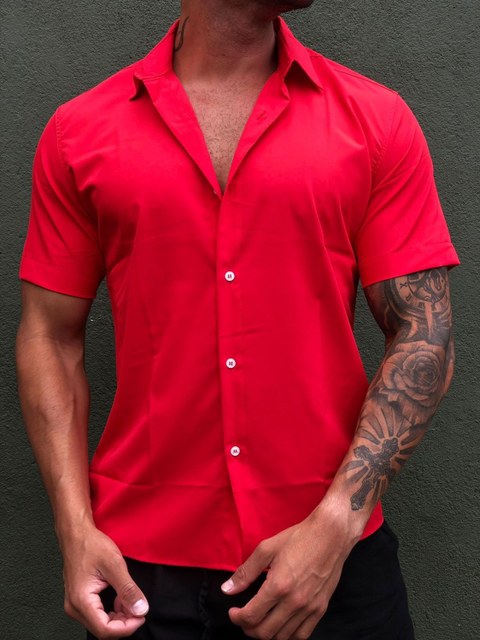 Camisa Social liso  Mascuilnha Havaiana Verao