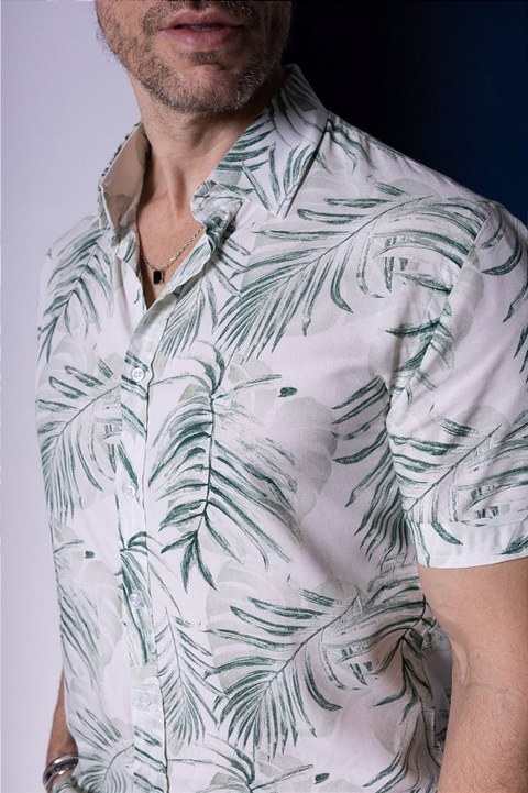 Camisa de Manga Curta SLIM ESTAMPADA